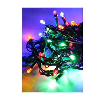 Гирлянда светодиодная 100LED провод 6.5м IP44 Космос KOC_GIR100_WW_IP