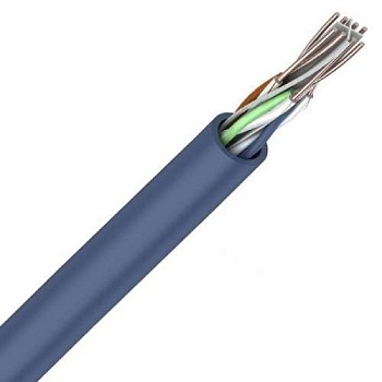 Кабель витая пара U/UTP кат.6 4х2х23AWG solid CU PVC син. 305м (м) Rexant 01-0047