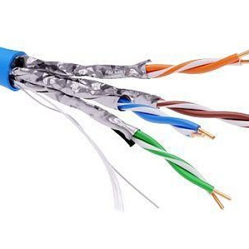 Кабель информационный экранированый U/FTP 4х2 кат.6а LSZH син. DKC RN6AUFLS5BL