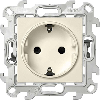 Механизм розетки 1-м СП Simon24 Push&Go 16А IP20 2P+E защ. шторки сл. кость Simon 2420432-031