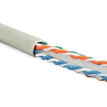 Кабель витая пара U/UTP кат.6 4х2х23AWG solid PVC UUTP4-C6-S23-IN-PVC-GY-305 сер. 305м (м) Hyperline 42047