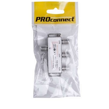 Делитель ТВх3 под F разъем 2500МГц СПУТНИК (инд. упак.) PROCONNECT 05-6202-4-9
