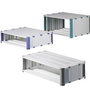 Корпус настольный HeiCase 19дюйм 3U/420мм RAL5018 вент. Rittal 3750340