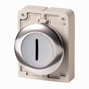 Кнопка плоская 30мм с подсветкой с фиксацией M30C-FDRL-W-X1 EATON 182935