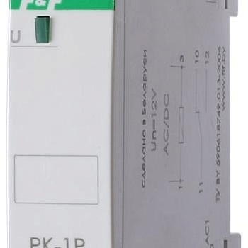 Реле промежуточное PK-1P/Un (монтаж на DIN-рейке 35мм 24В AC/DC 16А 1P IP20) F&F EA06.001.003