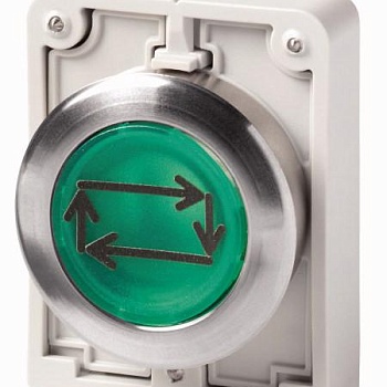 Кнопка плоская 30мм с подсветкой M30C-FDL-G-X32 EATON 182968