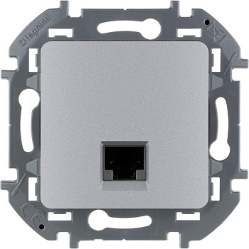 Механизм розетки компьютерной Inspiria RJ45 кат.6 UTP алюм. Leg 673832