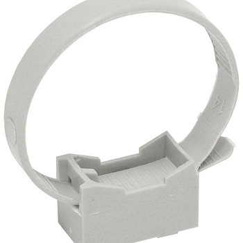 Держатель хомутный для труб со стяжкой d32-63 CFF2 сер. IEK CTA10MP-CFF263-K41-100