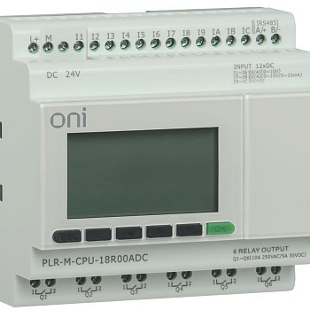 Контроллер программируемый логистический (микро ПЛК) PLR-M. CPU DI12/DO06(R) 24В DC ONI PLR-M-CPU-18R00ADC