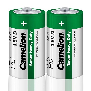 Элемент питания солевой D/R20 R20P-SP2G 1.5В SR-2 (уп.2шт) Camelion 1662
