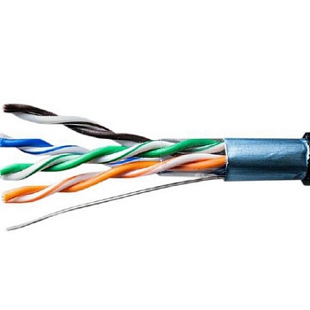 Кабель витая пара F/UTP кат.5e 4х2х24AWG solid CU PE OUTDOOR Standart черн. 305м (м) SUPRLAN 01-1028