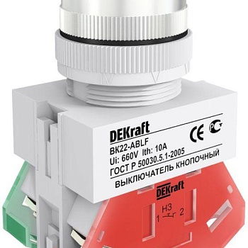 Кнопка ABLF-22 черн. ВК-22 SchE 25012DEK
