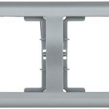 Рамка 4-м BOLERO РГ-4-БС горизонт. серебр. IEK EMB40-K23