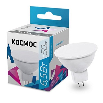Лампа светодиодная JCDR 6.5Вт 220В GU5.3 4500К Космос LkecLED6.5wJCDRC45