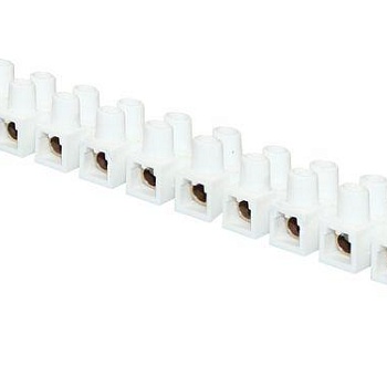 Колодка клеммная 10мм 10А полистирол бел. (уп.10шт) EKF plc-KK-10-10-ps-w