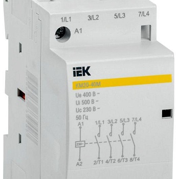 Контактор модульный КМ20-40М AC IEK MKK11-20-40