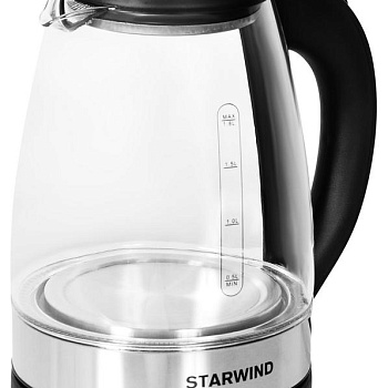 Чайник 1.7л. 1700Вт (стекло)черн. SKG2082 STARWIND 1419834