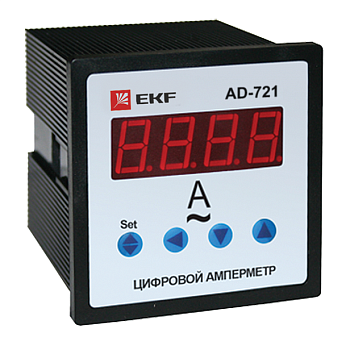 Амперметр цифровой AD-721 1ф на панель 72х72 EKF ad-721