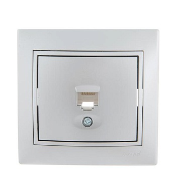 Розетка компьютерная 1-м СП Mira RJ45 сер. метал. LEZARD 701-1010-139