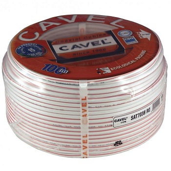 Кабель SAT 703В+Cu/Al/CuSn (75 Ом) медь бухта Б (м) CAVEL 01-2432