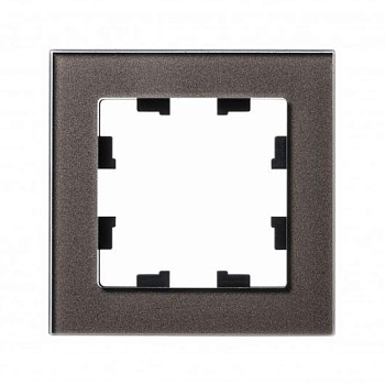 Рамка 1-м AtlasDesign Nature стекло мокко SchE ATN320601